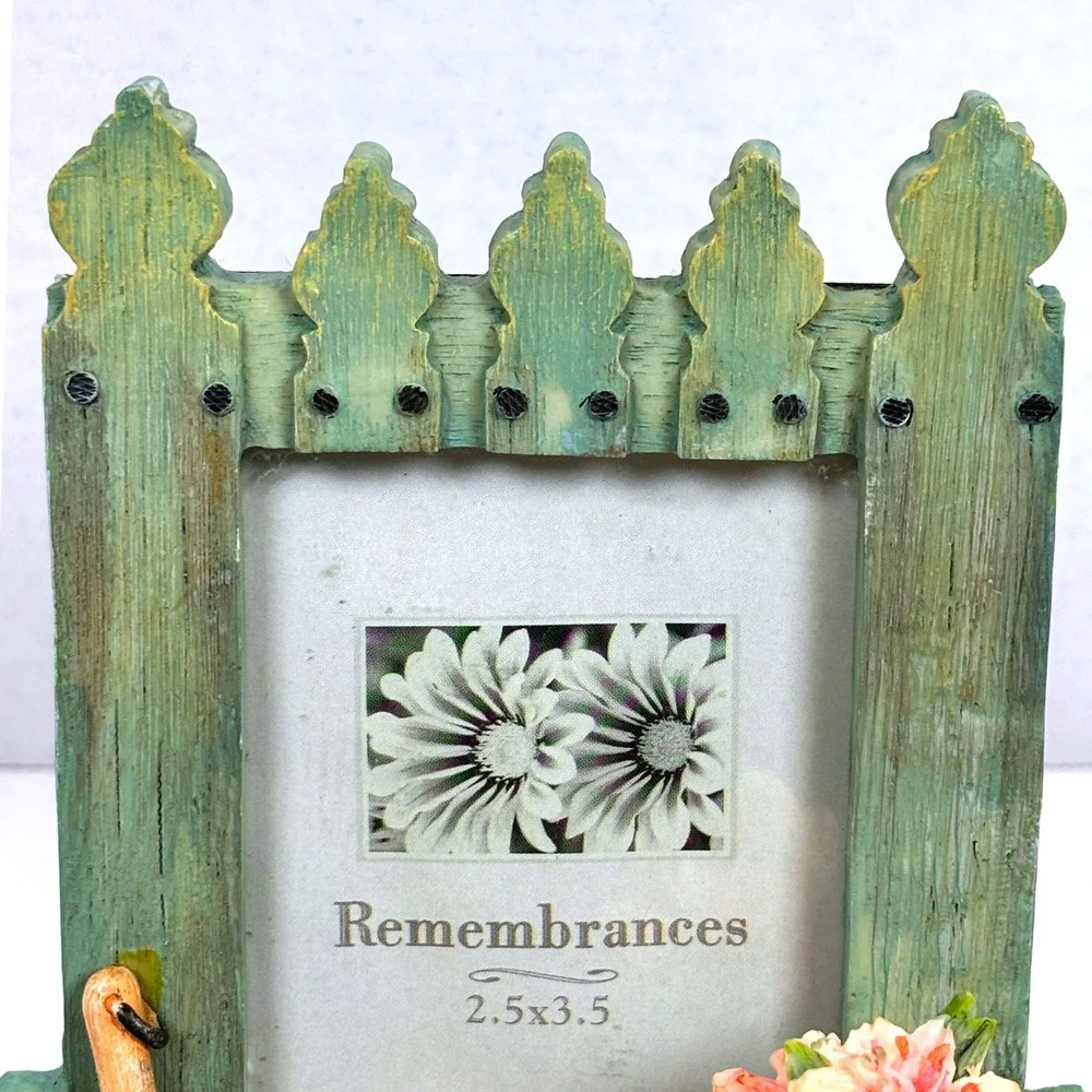 Vtg 90s Country Garden Adirondack Chair PhotoFrame Cottagecore Whimsical Fairy